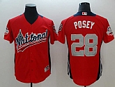 National League 28 Buster Posey Red 2018 MLB All Star Game Home Run Derby Jersey,baseball caps,new era cap wholesale,wholesale hats